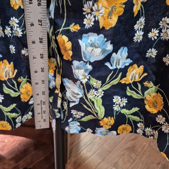 Draper James Floral Dress - Navy, Yellow, Light Blue - Picture 5 of 7
